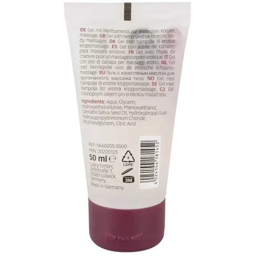 Еротичний масажний гель з олією насіння коноплі Just Play Hemp Seedс, 50 мл