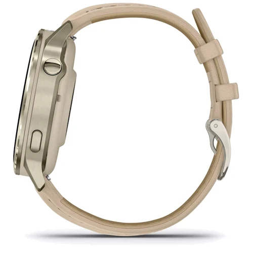 Смарт-годинник Garmin Venu 4 41mm Lunar Gold with Bone Silicone Band and Light Sand Leather Band (010-03013-03)