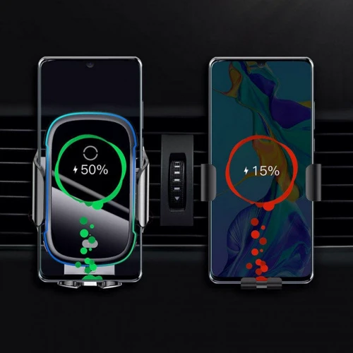 Держатель Baseus Car Holder Wireless Charger Light Electric 15W Black (WXHW03-01) фото 9
