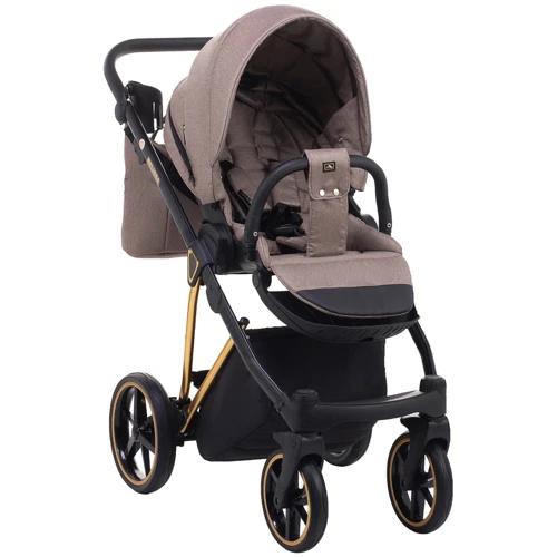 Коляска 2 в 1 Adamex Belissa Special Edidion (Gold) PS-526 коричневий - коричнева шкіра (перфорація): Стать дитини Унисекс