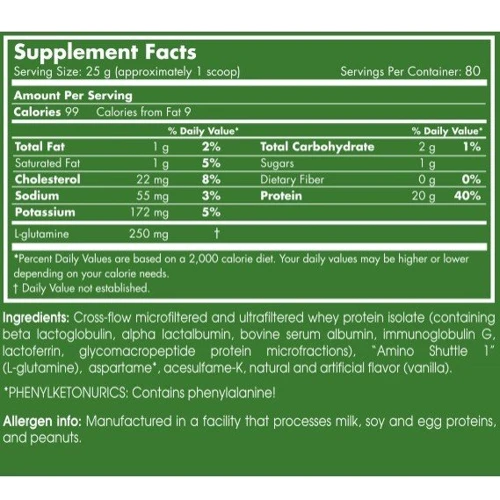 Протеин Scitec Nutrition 100% Whey Isolate 2000 g /80 servings/ Strawberry: Вид Изоляты
