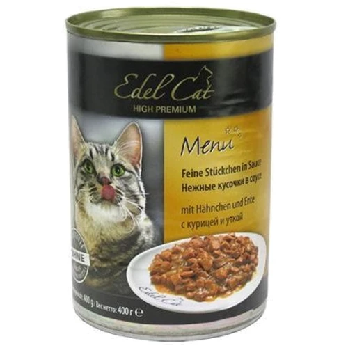 Влажный корм Edel Cat для котов с курицей и уткой 400 g (4003024173015)