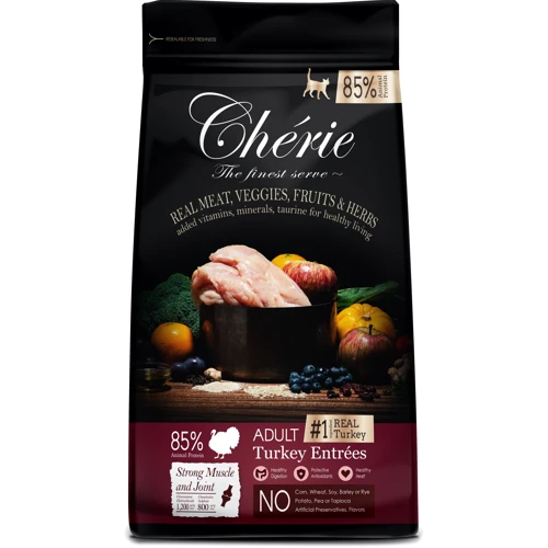 Сухой корм Cherie Dry Food Strong Muscle & Joint- Adult Turkey Entrees для кошек с индейкой поддержание здоровья мышц и суставов 0.4 кг (602214)