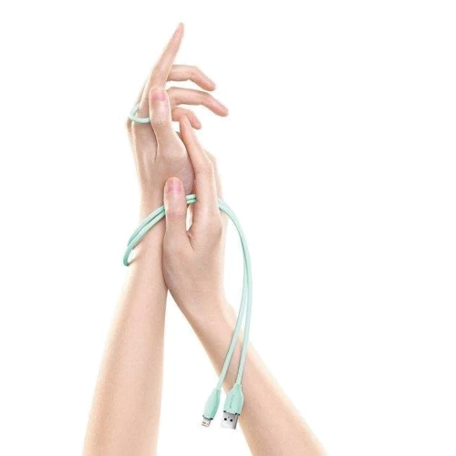 Кабель Baseus USB Cable to Lightning Silica Gel 2.4A 1.2m Green (CAGD000006) фото 4