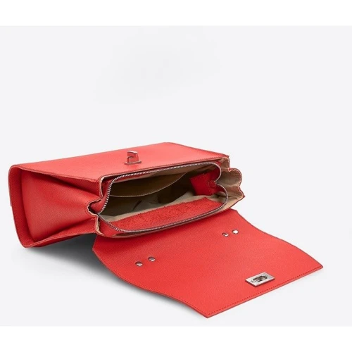 Женская сумка-сэтчел The Wings Classic Saffiano красная (TW-Classic-red-saf): Материал Натуральная кожа