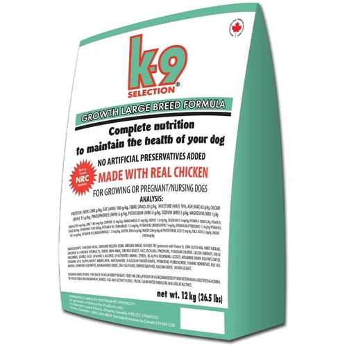 Сухий корм K9 Selection Growth Large Breed Formula для цуценят великих порід 12 кг (409 салатів 12 кг)