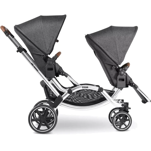 Универсальная коляска для двойни 2 в 1 ABC Design Zoom Diamond Edition Asphalt фото 8