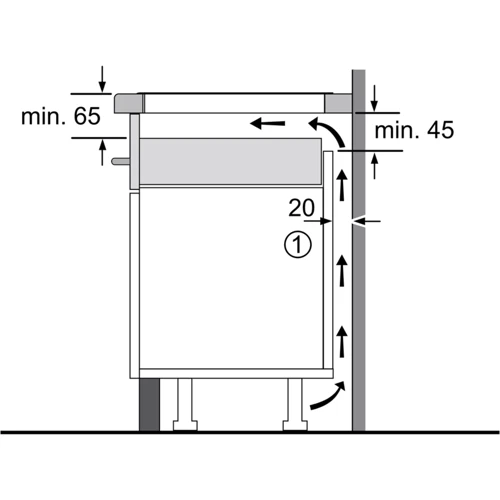 Варочная поверхность электрическая Bosch PIE651BB1E: Размеры для встраивания 56 x 49 см