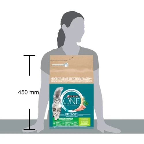Сухой корм Purina One Indoor Purina ONE Indoor для взрослых кошек постоянно находящихся в помещении с индейкой 3 кг (7613035862579): Класс Супер премиум