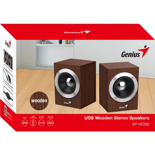 Акустическая система Genius SP-HF280 USB Wood (31730028400): Формат акустики 2.0