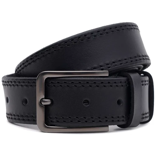 Чоловічий ремінь Borsa Leather чорний (125v1fx69-black)
