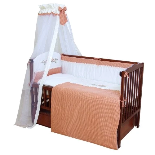 Постельный комплект 7 эл. Twins Etno Птичка 4080-E-002, terracote, терракотовый