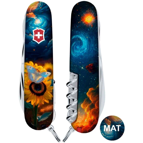 Мультитул Victorinox HUNTSMAN UKRAINE Зірковий метелик (Vx13713.3_T3240pw): Кількість інструментів 15