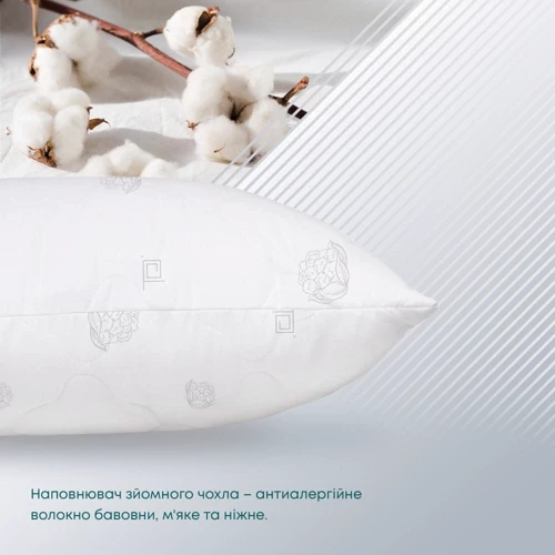 Подушка ТЕП Nature Cotton microfiber 70x70 см (2000008476782): Материал чехла микрофибра