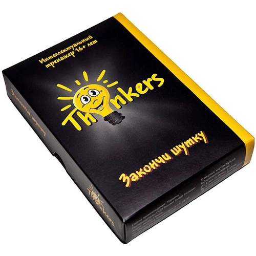 Интеллектуальная игра Thinkers Закончи шутку 16+ (100 карточек)