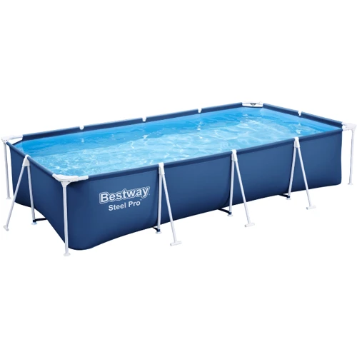 Бассейн Bestway каркасный прямоугольный 400-211-81 см (56405) (ремкомплект, 36-105-30.5 см)