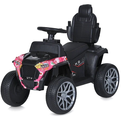 Детский электромобиль-толокар 2в1 Bambi Квадроцикл розовый (M 5732EBLR-8)