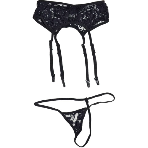 Пояс для чулок + стринги NDS 0032-2 Вlack S/M (17779)