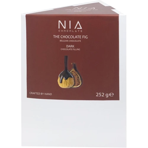 Інжир NIA CHOCOLATE The Chocolate Fig Dark 252 г, сушений у чорному шоколаді з ароматом бренді (8683465820110)