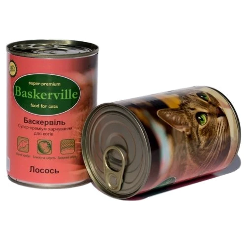 Вологий корм для котів Baskerville лосось 0.4 кг (21516)