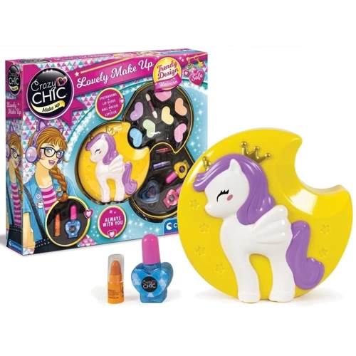 Набор детской косметики для макияжа Clementoni Lovely Make Up Unicorn серия Crazy Chic (8005125186433) фото 4
