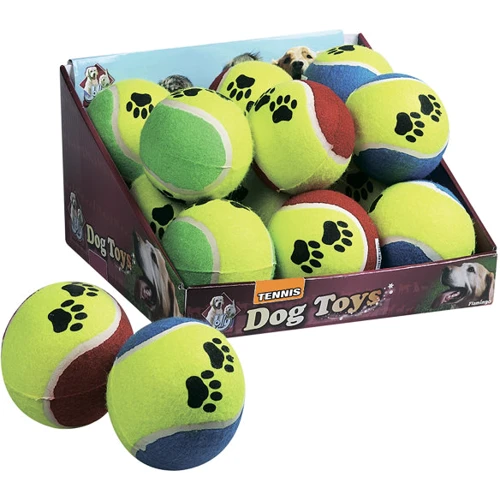 Мяч теннисный Flamingo Tennisball Fluo для собак резиновый 9.5 см