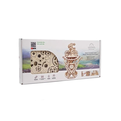 Механічний 3D пазл UGEARS Автоматон Велосипедист (70148)