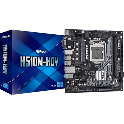 ASRock H510M-HDV microATX 2xDDR4 3200,HDMI,DVI-D,D-SUB: Разъемы на задней панели USB 2.0, USB 3.2 Gen 1