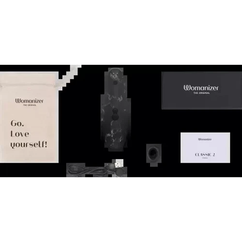 Вакуумный стимулятор Womanizer - Мarilyn Мonroe Сlassic 2 Black Marble