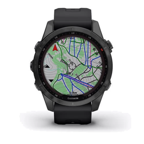 Смарт-часы Garmin Fenix 7S Sapphire Solar Carbon Grey DLC Titanium with Black Band (010-02539-25): Тип гаджета Взрослые смарт часы