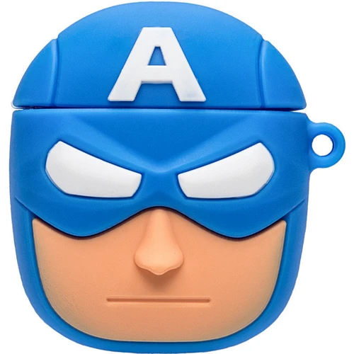 Чохол для навушників TPU Case Marvel & DC Captain America Blue for Apple AirPods