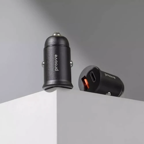 Зарядний пристрій Proove Car Charger USB+USB-C Tiny Power Pro 65W Black: Кабель в комплекті отсутствует