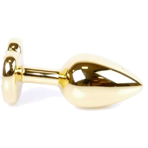 Анальная пробка с кристаллом BOSS of TOYS Boss Series - Jewellery Gold Heart PLUG Purple S, BS6400043
