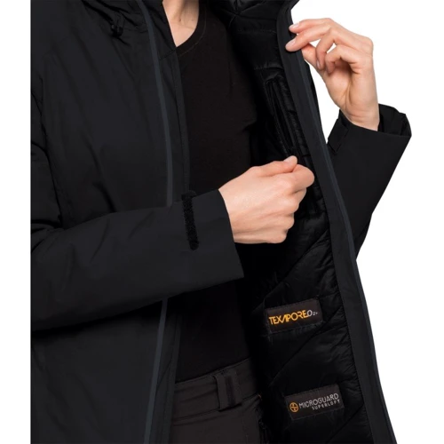 Куртка Jack Wolfskin Argon Storm Jacket W 1111591-6000 42 черная зимняя с капюшоном: Вид Куртки