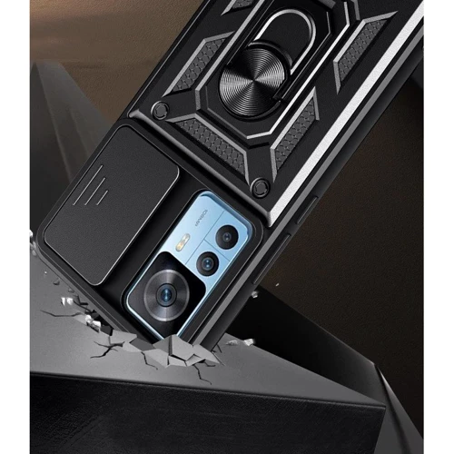 Чохол для телефона BeCover Military Black для Xiaomi 12T / 12T Pro (708832): Матеріал TPU (Термополиуретан) і пластик