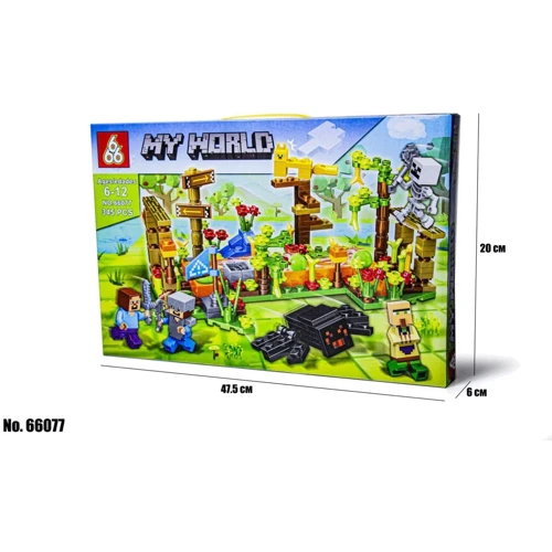 Конструктор MyWorld Minecraft Лесная База 345 дет. (66077)