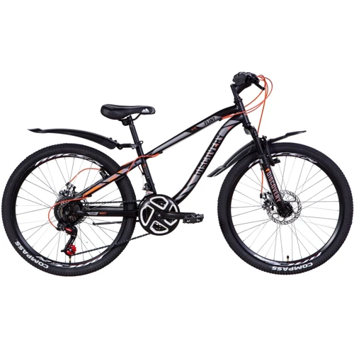 Discovery FLINT AM DD 2021 M 24" черно-серый с оранжевым (OPS-DIS-24-242)