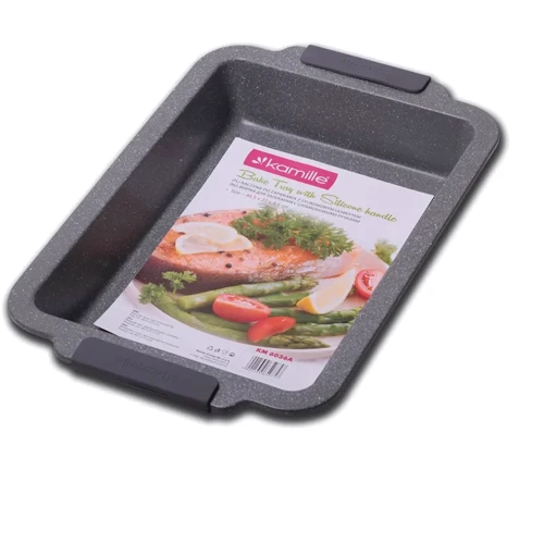 Форма Kamille для випікання 40.5х27х6 см сіра (KM-6036A-GR)