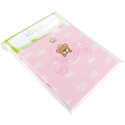 Постельное белье Papaella Корона в коляску, пудра (8-10446)