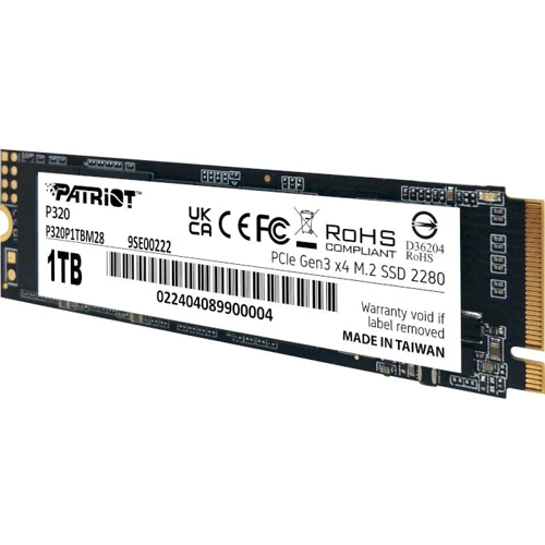 PATRIOT P320 1 TB (P320P1TBM28): Объем 1 ТБ