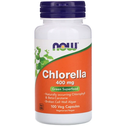 Now Foods Chlorella, 400 mg, 100 Veg Capsules (NOW-02628)