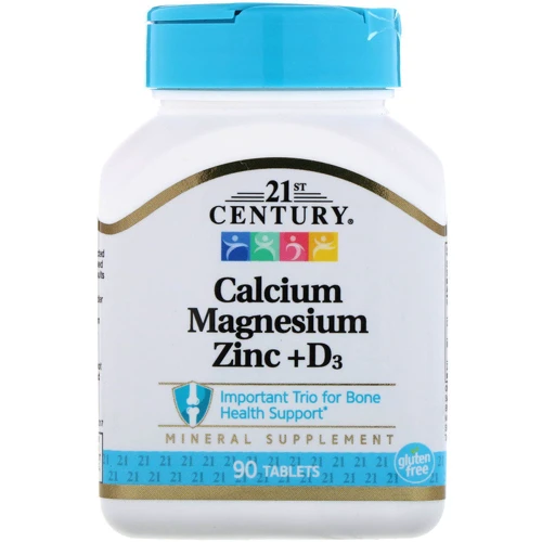 21st Century Cal Mag Zinc + D3, 90 Tablets: Тип Мультиминералы