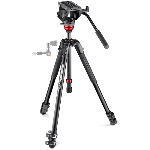 Manfrotto 500 Fluid Video Head with 190X Video Aluminum Tripod & Leveling Column Kit: Максимальная нагрузка 8 кг