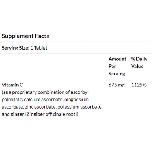 Nature's Plus Esterified Vitamin C, 90 Tablets (NAP-02212): Форма выпуска Таблетки