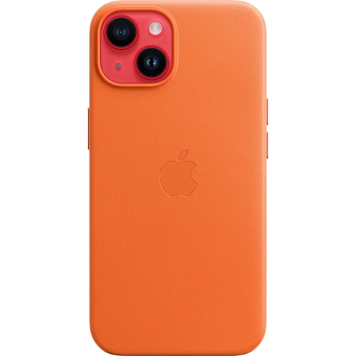 Чехол для iPhone Apple iPhone 14 Leather Case with MagSafe - Orange (MPP83ZE/A): Тип чехла накладка на заднюю часть