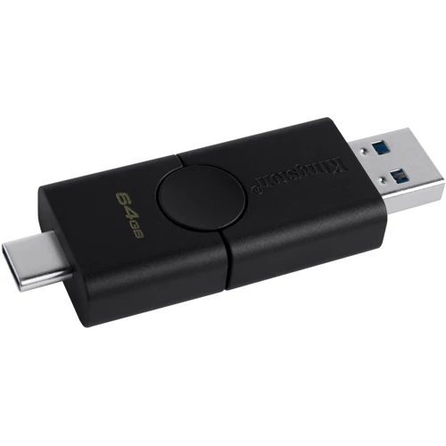 USB-флешка Kingston 64GB DataTraveler Duo USB 3.2 Gen1/Type-C (DTDE/64GB): Стандарт USB USB Type-C / USB 3.2