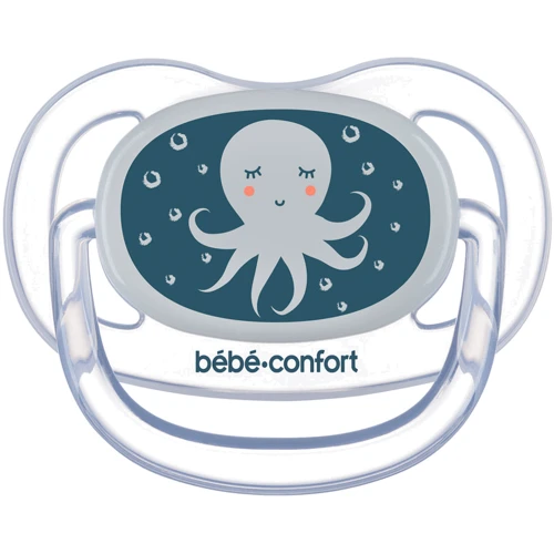 Пустушка Bebe Confort Physio Air, силіконова, що світиться в темряві, 2 шт, 0/6 міс Blue Octopus (3104201940): Матеріал силикон