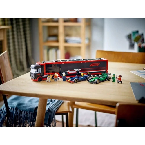 Конструктор LEGO City Грузовик F1 с автомобилями RB20 и AMR24 1086 деталей (60445) фото 7