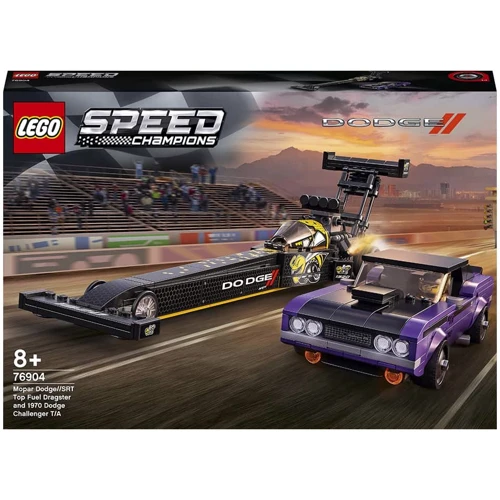 LEGO Speed Champions Mopar Dodge//SRT Top Fuel Dragster and 1970 Dodge Challenger T/A (76904)