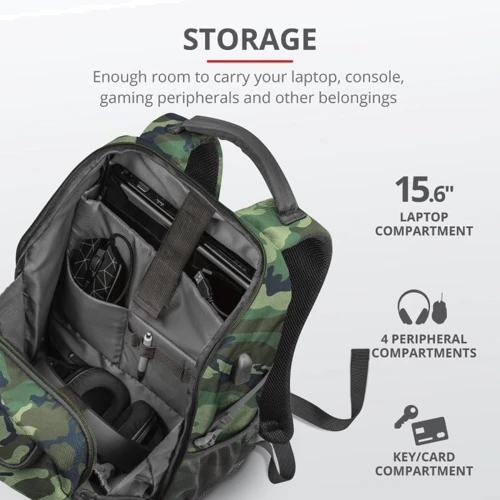 Сумка для ноутбуков Trust 15.6" Backpack GXT 1255 Outlaw Camo (23302) фото 10
